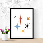 Affiche Stars Vintages du milieu du siècle Art Abstrait<br><div class="desc">Stars Vintages du milieu du siècle Art Abstrait</div>