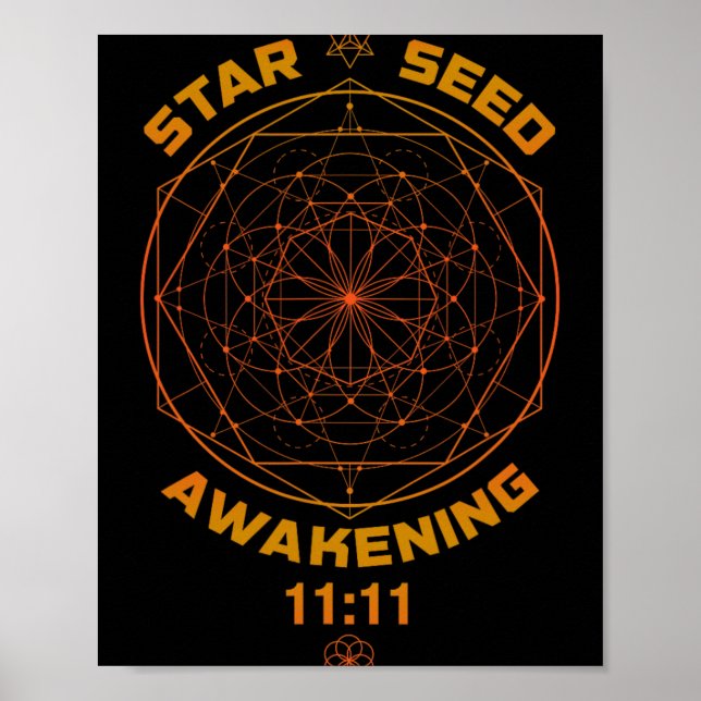 Affiche Starseed Awakening 1111 Sacred Geometry  (Devant)