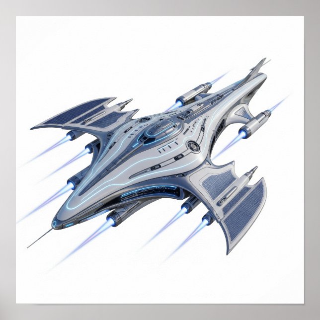 Affiche Starship futuriste (Devant)
