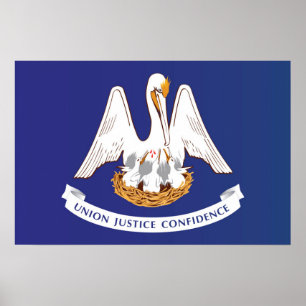 Affiche State Flag of Louisiana, USA