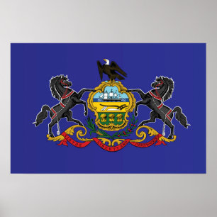 Affiche State Flag of Pennsylvania, USA