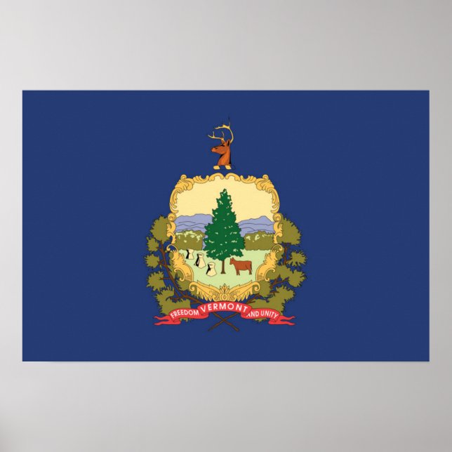 Affiche State Flag of Vermont, USA (Devant)