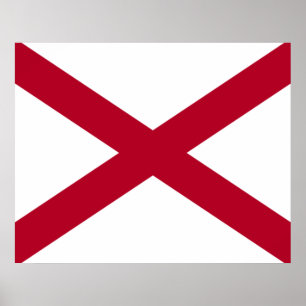 Affiche State of Alabama Flag
