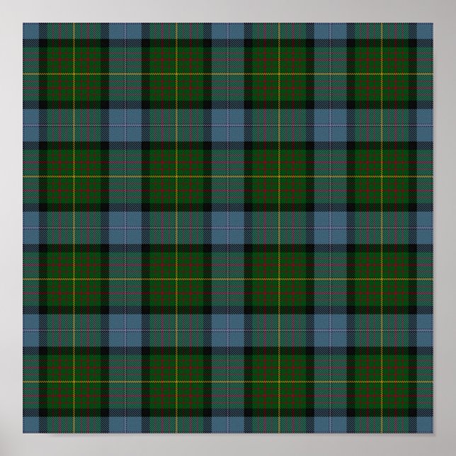 Affiche State Tartan - Californie - Téléchargement numériq (Devant)