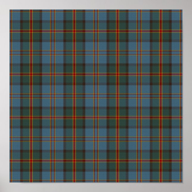 Affiche State Tartan - Hawaii - Téléchargement numérique (Devant)