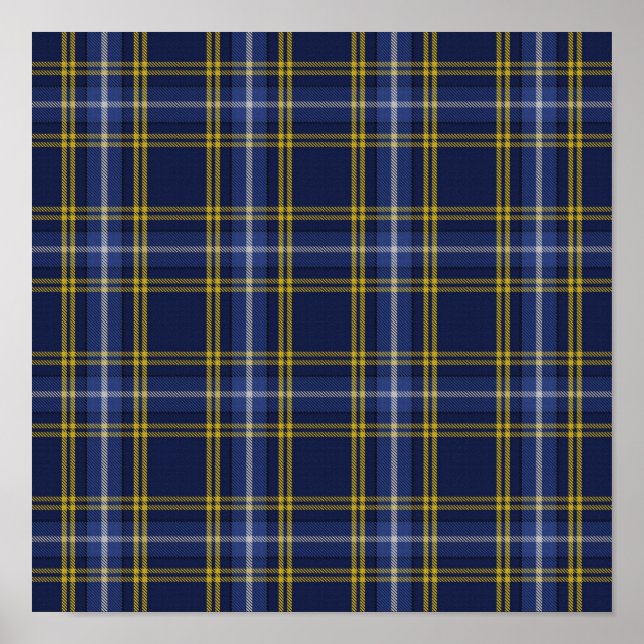 Affiche State Tartan - Indiana - Téléchargement numérique (Devant)
