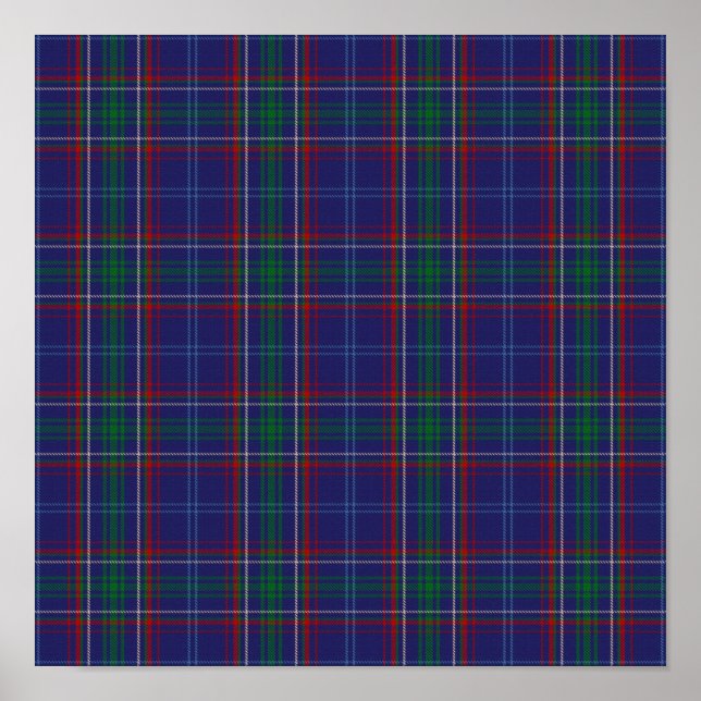 Affiche State Tartan - Massachusetts - Téléchargement numé (Devant)