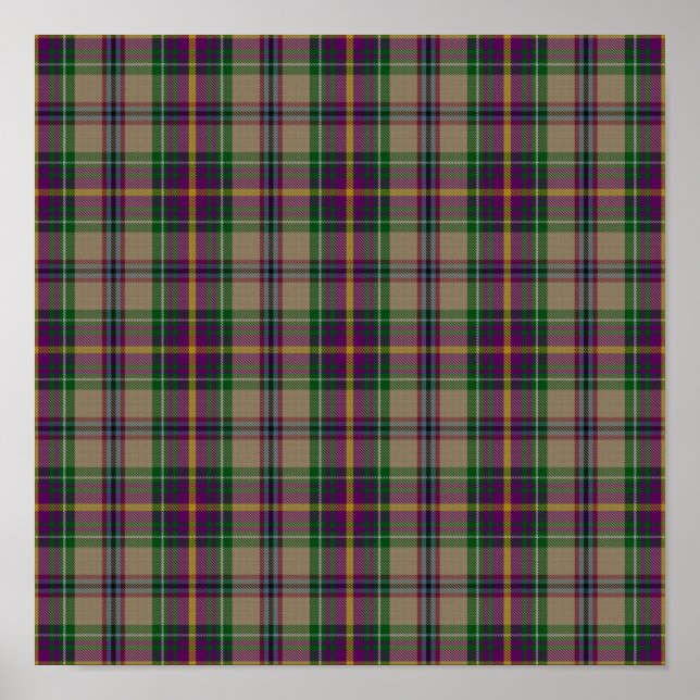 Affiche State Tartan - Oregon - Téléchargement numérique (Devant)