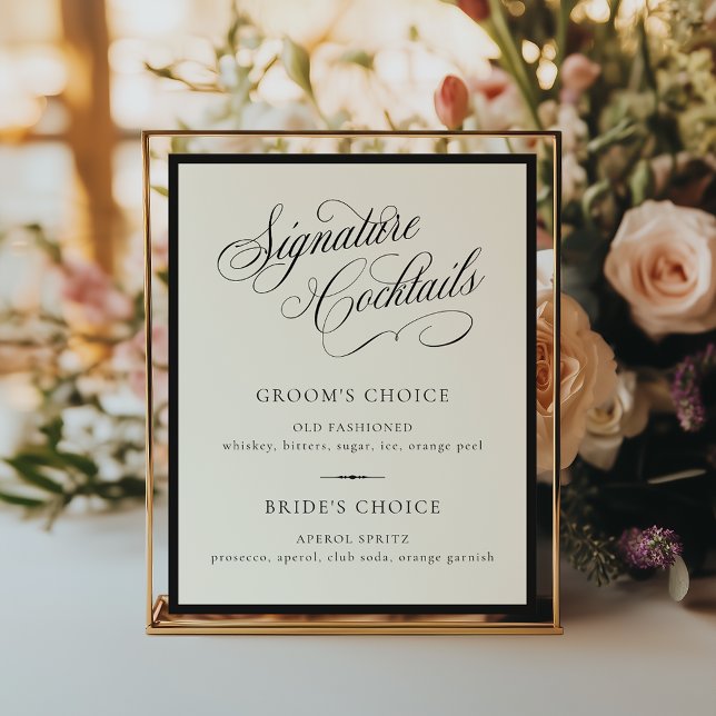 Affiche STATELY Signature Cocktails Wedding (Créateur téléchargé)