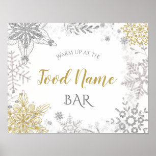 Affiche Station alimentaire Winter Wonderland Silver Gold