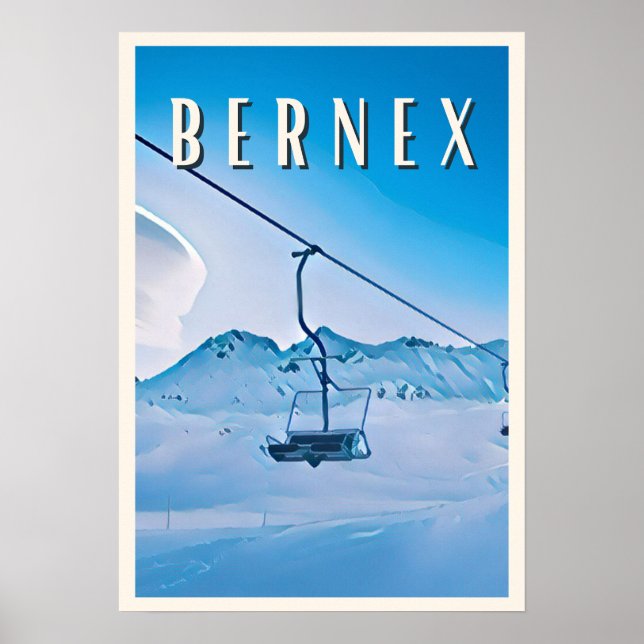 Affiche Station Bernex de ski (Devant)