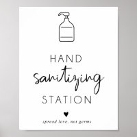 Station d'assainissement des mains Minimaliste élé