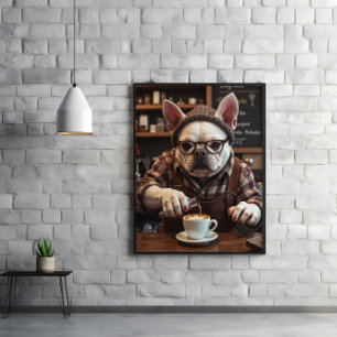 Affiche Station de carburant Frenchie : Sip, Slobber, Serv