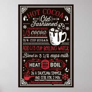 Affiche Station de fête pour la recette de chocolat chaud