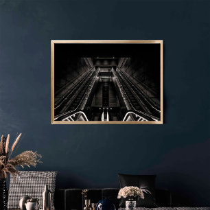 Affiche Station de métro Copenhague NOIR ET BLANC FINE ART