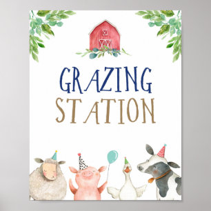 Affiche Station de pâturage Animaux de ferme Barnyard Boy 