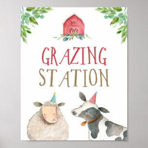 Affiche Station de pâturage Animaux de ferme Barnyard Boy 