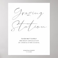 Station de pâturage de mariage avec écriture calli
