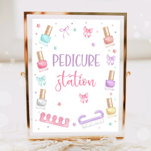 Affiche Station de pédicure Manucure-Pédicure Fête Manucur