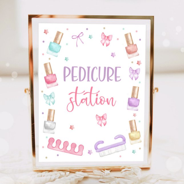 Affiche Station de pédicure Manucure-Pédicure Fête Manucur (Créateur téléchargé)