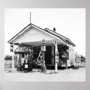 AFFICHE STATION DE SERVICE - CAROLINE DU NORD - 1939