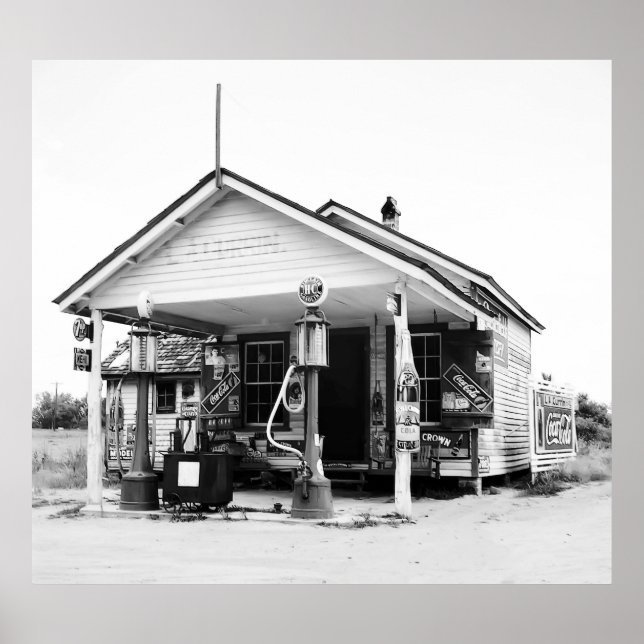 AFFICHE STATION DE SERVICE - CAROLINE DU NORD - 1939 (Devant)