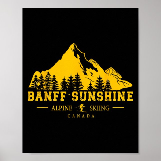 Affiche Station de ski alpin Banff Sunshine Canada  (Devant)