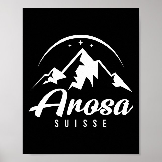 Affiche Station de ski Arosa Suisse Ski Snowboard (Devant)