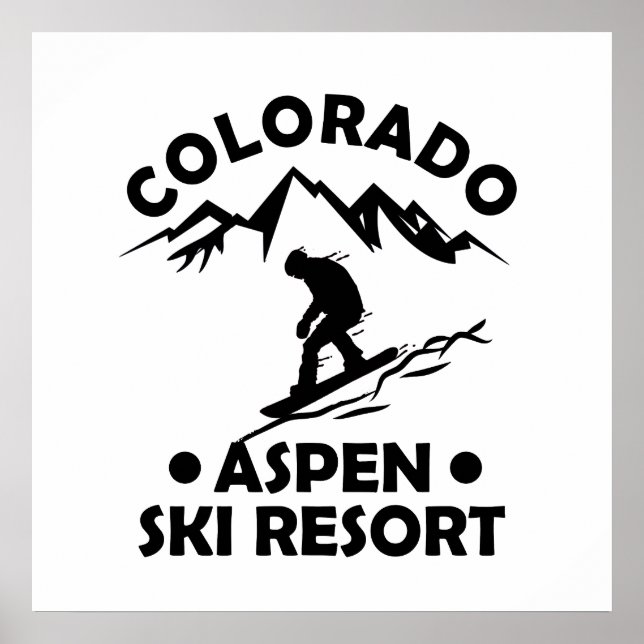 Affiche Station de ski Aspen Colorado (Devant)