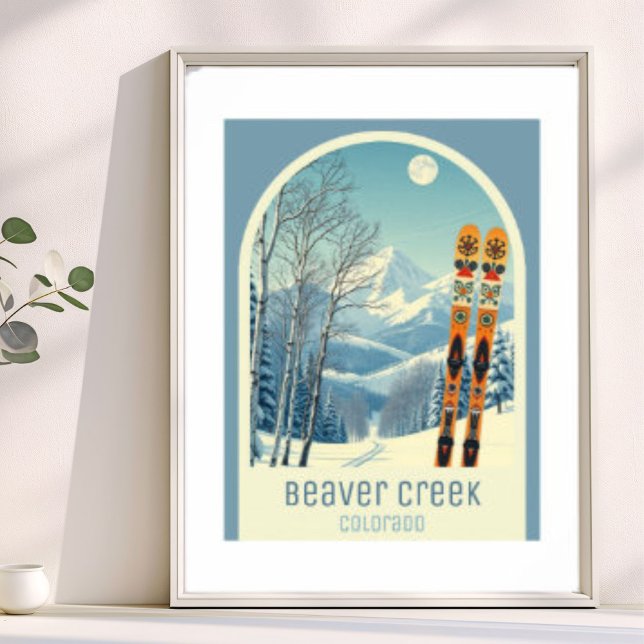 Affiche Station de ski Beaver Creek Colorado  (Créateur téléchargé)