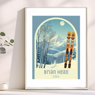 Affiche Station de ski Brian Head Utah 
