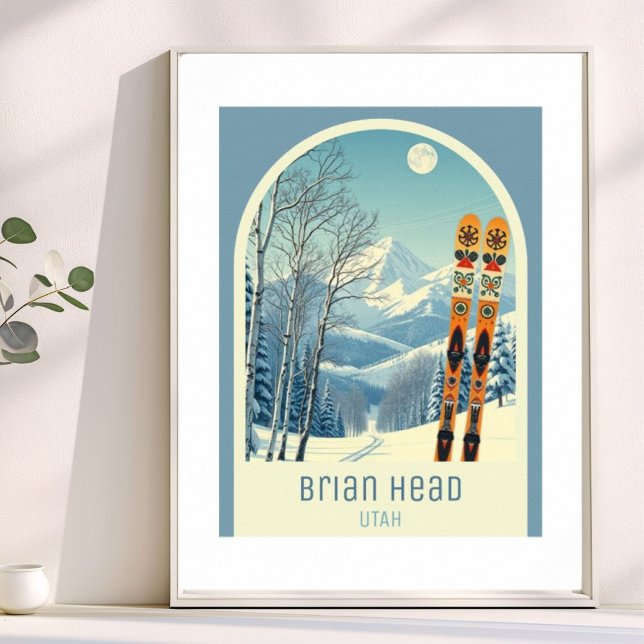 Affiche Station de ski Brian Head Utah  (Créateur téléchargé)