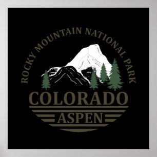 Affiche Station de ski Colorado Aspen