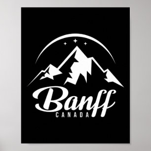 Affiche Station de ski de Banff Canada Ski Snowboard