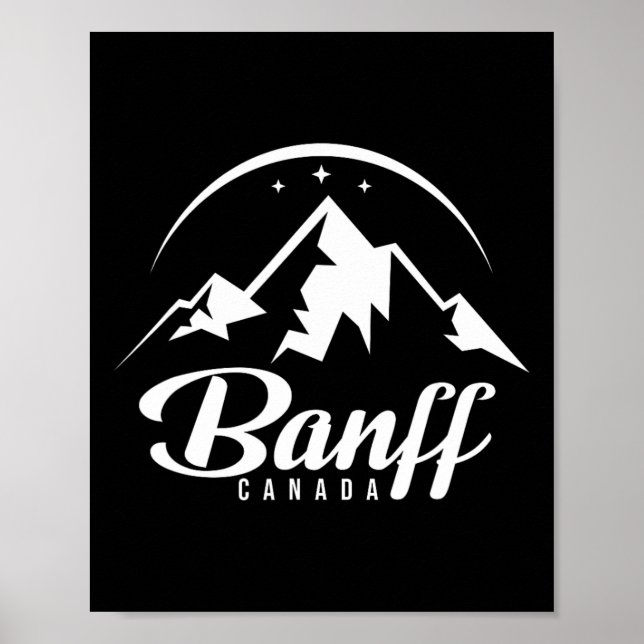 Affiche Station de ski de Banff Canada Ski Snowboard (Devant)