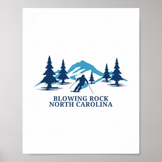 Affiche Station de ski de Blower Rock North Carolina Ski (Devant)
