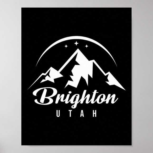 Affiche Station de ski de Brighton Utah Ski Snowboard (Devant)