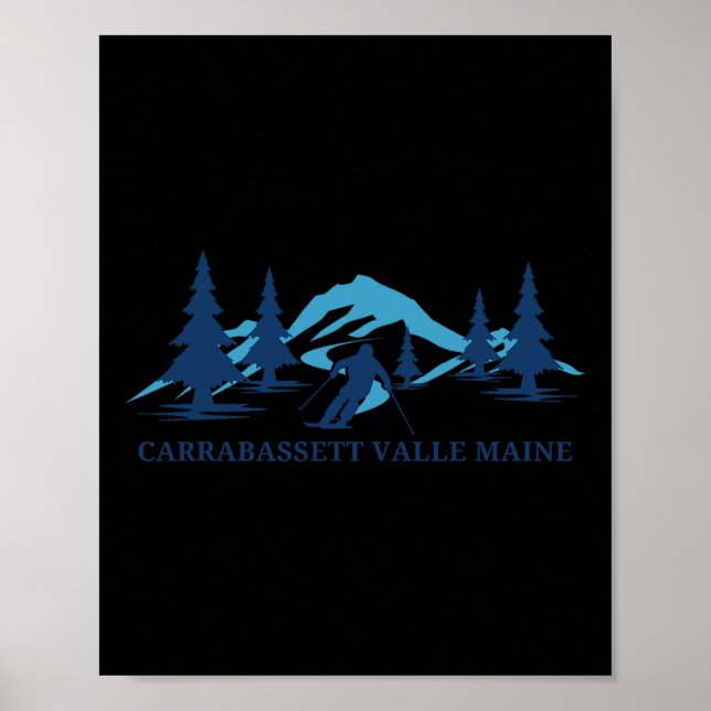 Affiche Station de ski de Carrabett Valley Maine Skiing Sk (Devant)