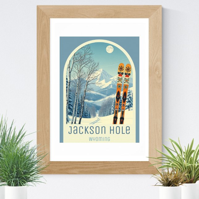 Affiche Station de ski de Jackson Hole Wyoming  (Créateur téléchargé)
