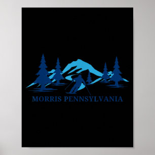 Affiche station de ski de Morris pennsylvanie skieur