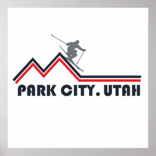 Affiche Station de ski de Park City Utah