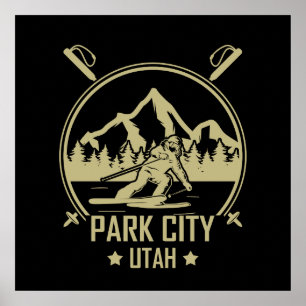 Affiche Station de ski de Park City Utah