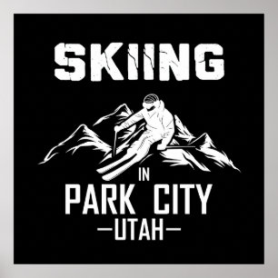 Affiche Station de ski de Park City Utah