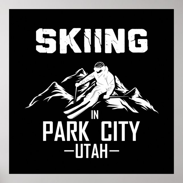 Affiche Station de ski de Park City Utah (Devant)
