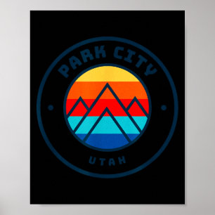 Affiche Station de ski de Park City Utah ski snowboard voy