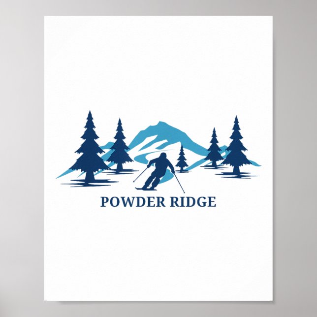 Affiche Station de ski de Powder Ridge Minnesota Ski de sk (Devant)