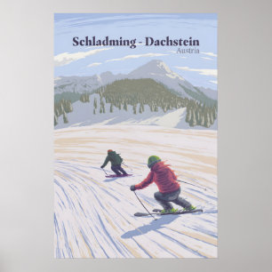 Affiche Station de ski de Schladming-Dachstein Autriche Vo