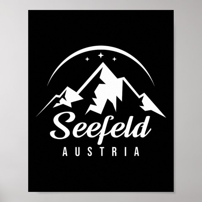 Affiche Station de ski de Seefeld Autriche Ski Snowboard S (Devant)
