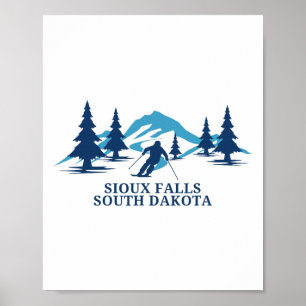 Affiche Station de ski de Sioux Falls South Dakota Ski Res