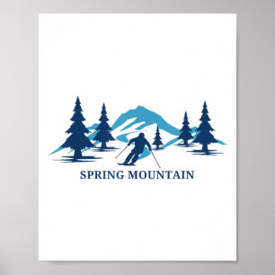 Affiche Station de ski de Spring Mountain Pennsylvania Ski